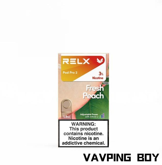 relx infinity pod fresh peach (orchard rounds)