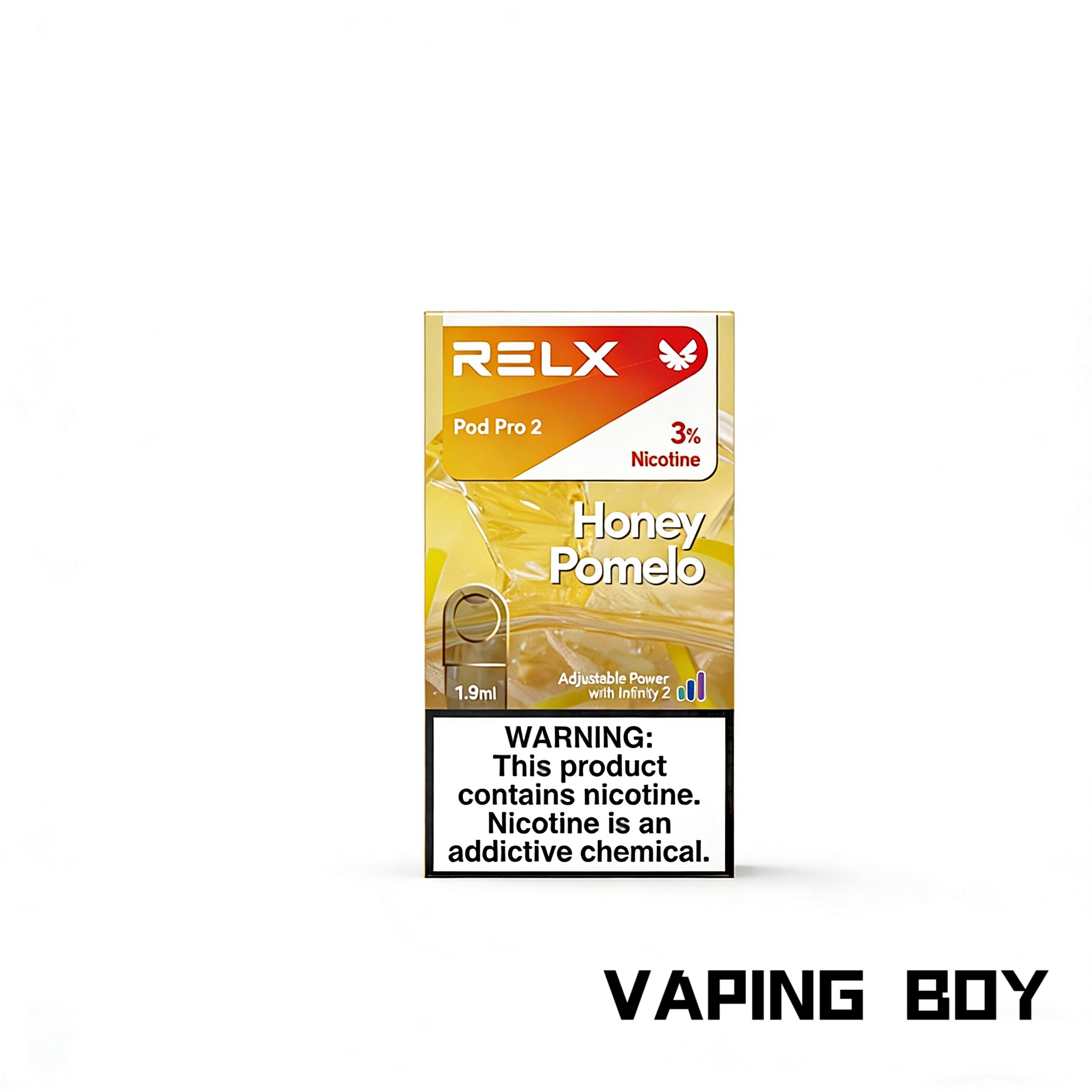 relx infinity pod golden crystal (honey pomelo)